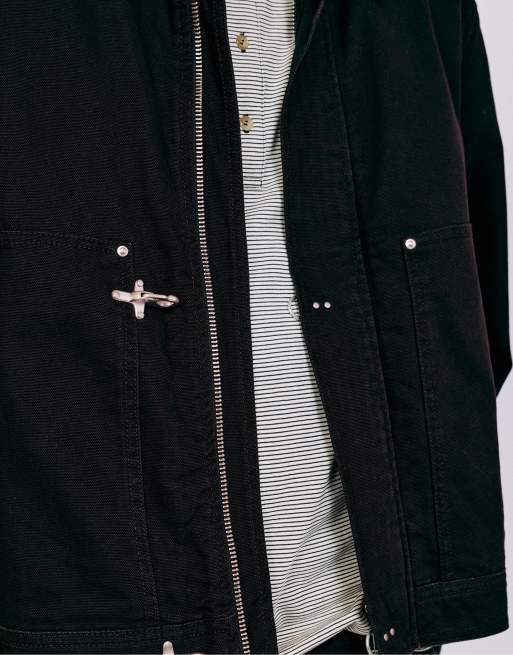 Pull&Bear veste à brandebourgs noire, 5 de 7