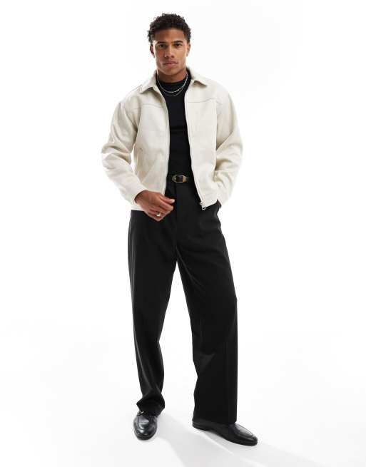 Pull&Bear - Veste camionneur en imitation daim - Sable