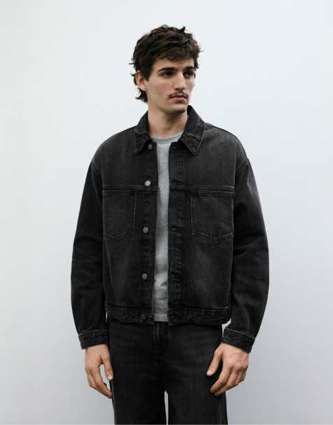 Pull&Bear - Veste camionneur en jean - Noir délavé - view 1