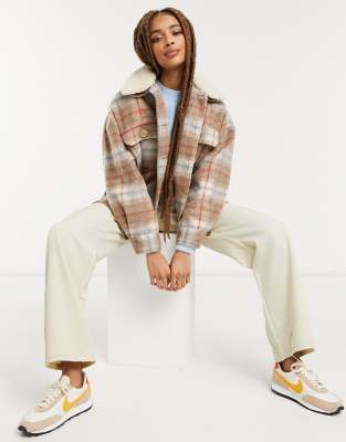 veste carreaux pull and bear