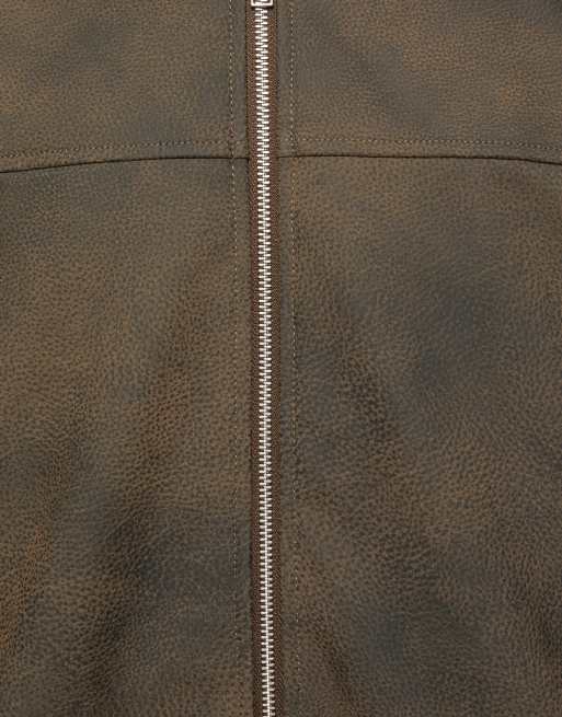 Pull&Bear veste effet délavé marron, 7 de 7