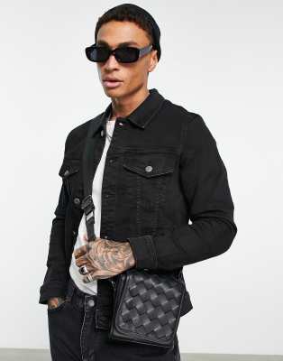 Pull&Bear denim jacket in black - ASOS Price Checker