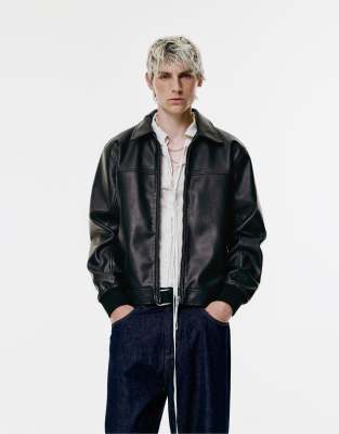 Veste en similicuir - Pull & bear - Modalova
