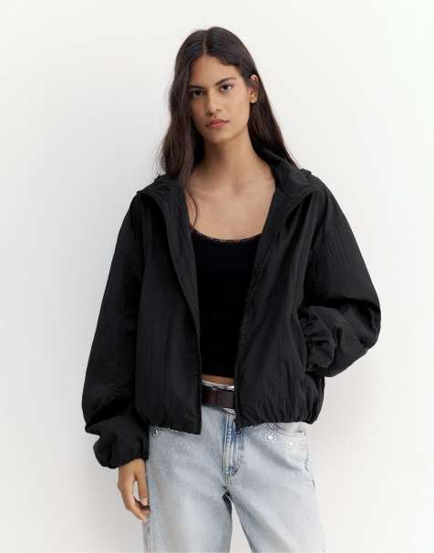 Pull&Bear - Veste légère à capuche - Noir - view 1