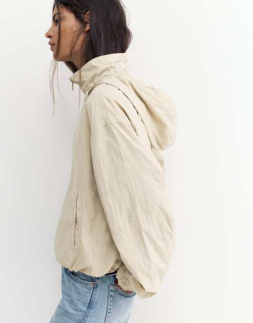 Pull&Bear veste légère à capuche sable, 5 de 7