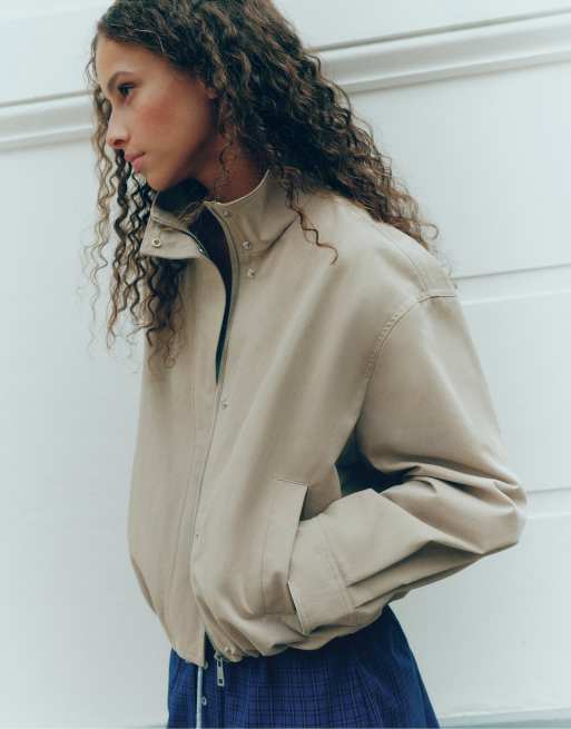 Pull&Bear veste oversize à col montant couleur sable, 3 de 7
