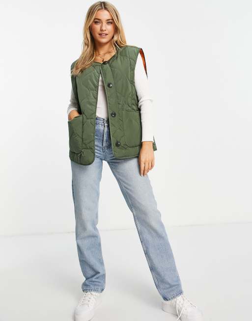 Veste sans manche kaki femme new arrivals