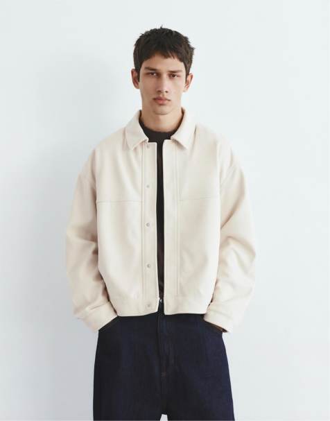 Pull&Bear - Veste texturée - Blanc cassé - view 1