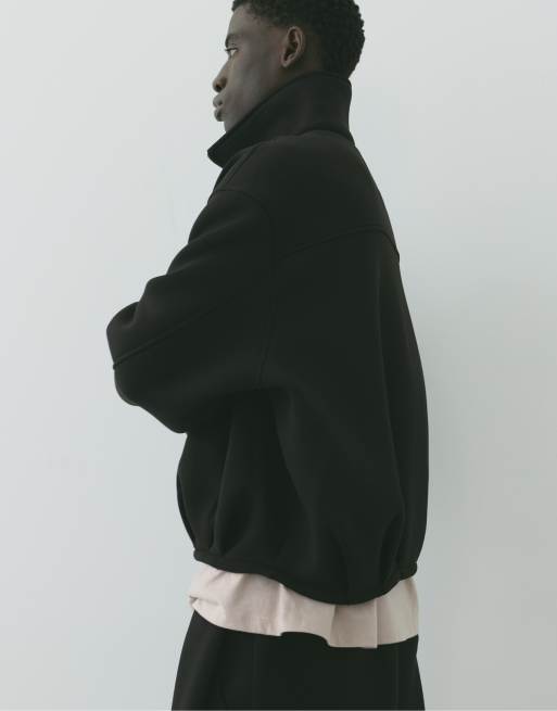 Pull&Bear veste zippée effet néoprène noire, 5 de 7