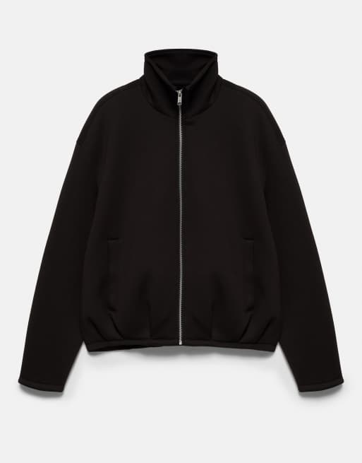 Pull&Bear veste zippée effet néoprène noire, 6 de 7