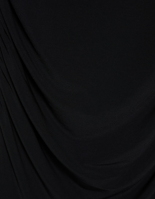 Pull&Bear vestito corto arricciato nero, 6 di 7