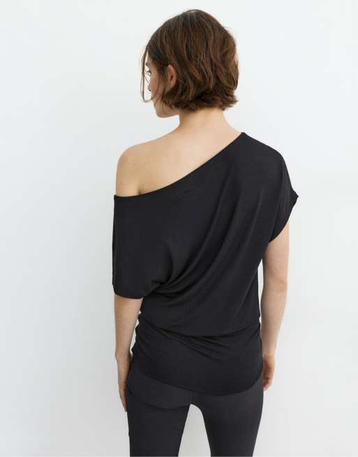 Pull&Bear - Vestito corto asimmetrico nero, 2 di 4