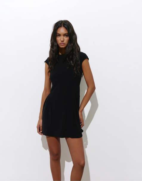 Pull&Bear - Vestito corto nero raccolto - view 1