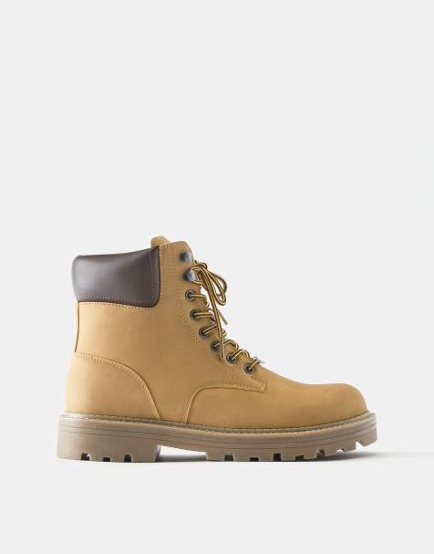 Pull&Bear veterlaarzen met detail in mosterdgeel - view 1