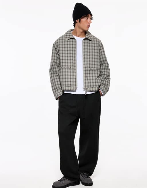 Pull&Bear – Svart set i jersey, 2 av 3