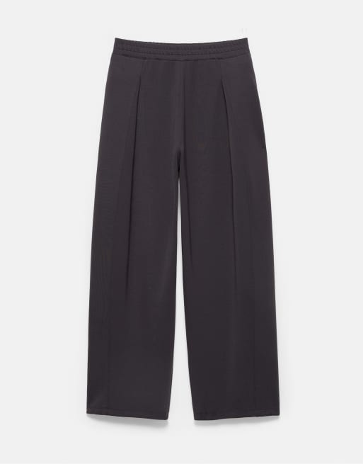 Pull&Bear vida byxor med insnitt i grått, 5 av 6