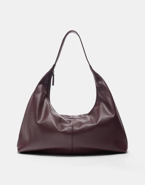 Pull&Bear – Vinröd shoppingväska - view 1
