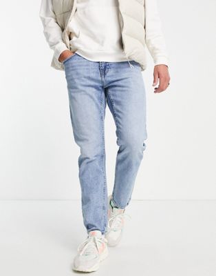 Pull&Bear vintage straight leg jeans in light blue