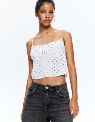 Pull&Bear – Vit, prickig topp - view 1