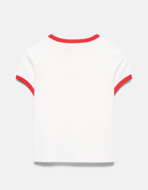 Pull&Bear – Vit t-shirt med STWD-tryck, 6 av 6
