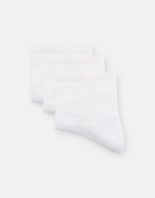 Pull&Bear – Vita ankelstrumpor, 3-pack - view 1