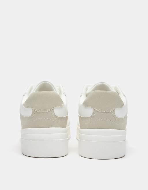 Pull&Bear – Vita sneakers med grov sula, 2 av 4