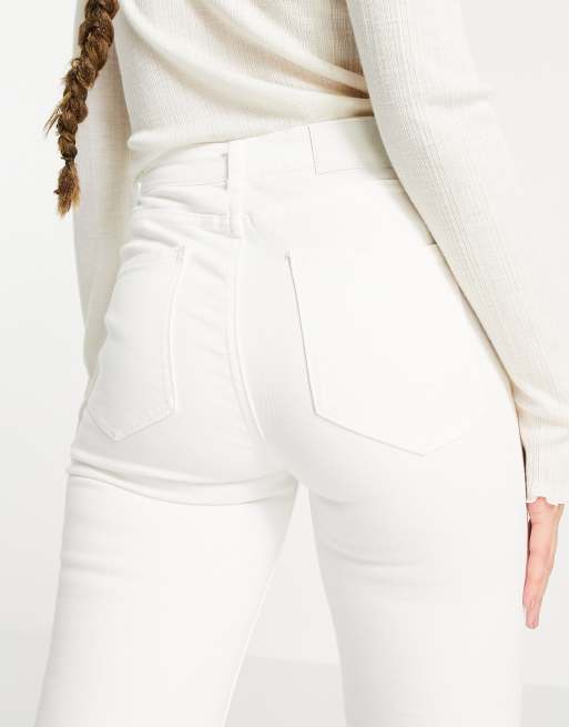 Pull&Bear – Vita utsvängda jeans