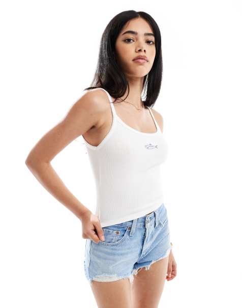 Pull&Bear – Vitt linne med sardintryck - view 1