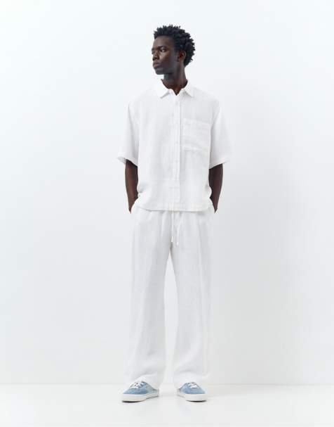Pull&Bear – Vitt set i 100% linne - view 1