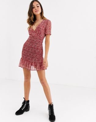 pull and bear red dress