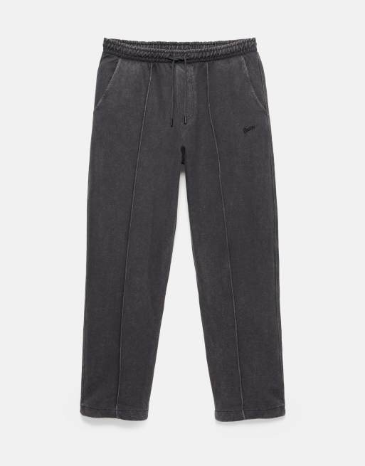 Pull&Bear Washed-effect jogger trousers in black, 6 of 7
