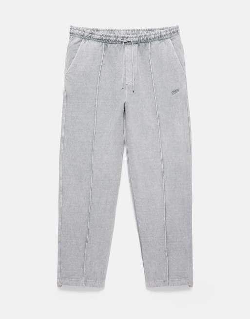 Pull&Bear Washed-effect jogger trousers in grey, 6 of 7