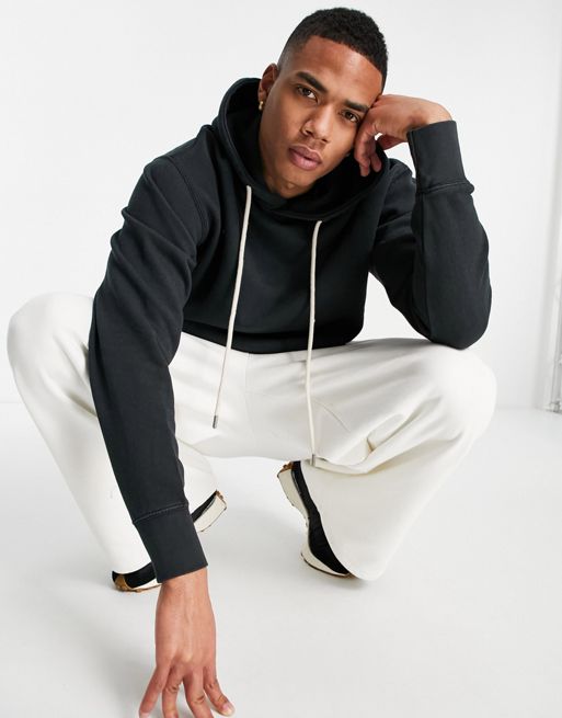 Pull&Bear washed hoodie in black co-ord | ASOS