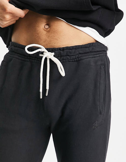 Pull&Bear washed jogger in black co-ord 
