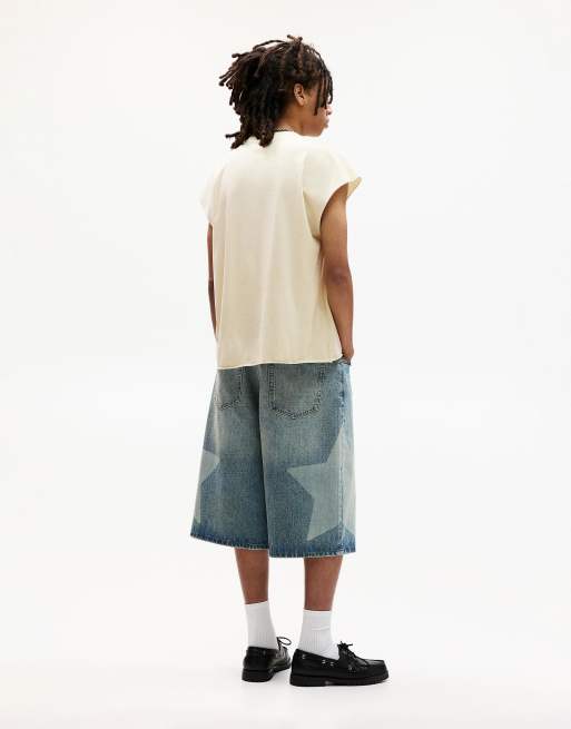 Pull&Bear Washed sleeveless t-shirt in off white