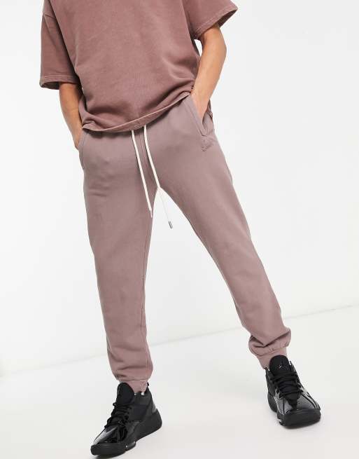 Pull&Bear washed trackies in brown co-ord