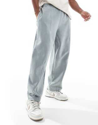 washed wide leg sweatpants in gray