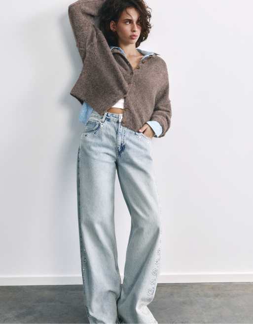 Pull&Bear weiche Strickjacke in Braun, 5 von 7