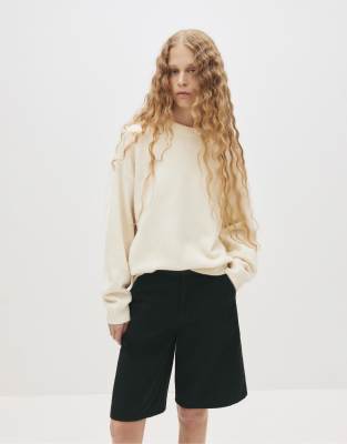 Pull & Bear - Weicher Pullover in Beige-Neutral