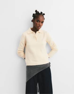 Pull & Bear - Weicher Pullover in Beige-Neutral