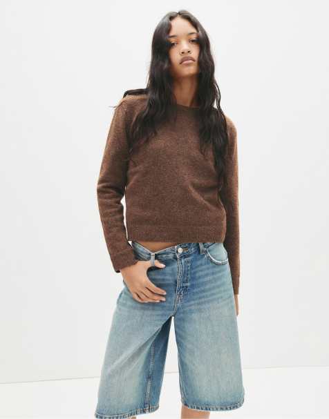 Pull&Bear – Weicher Pullover in Braun - view 1