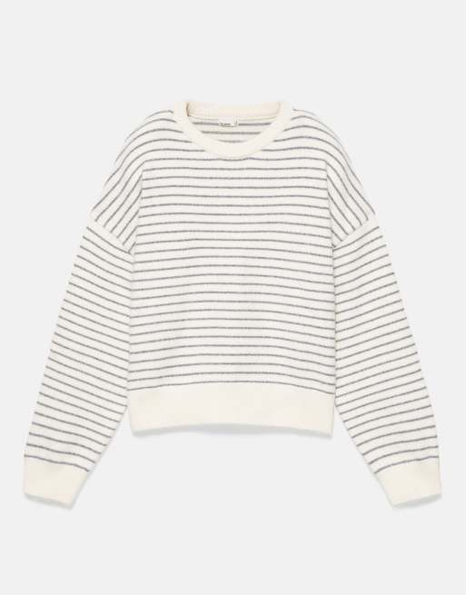Pull&Bear weicher Strickpullover in Eisblau, 5 von 7