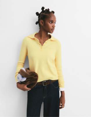 Pull & Bear - Weicher Strickpullover in Gelb
