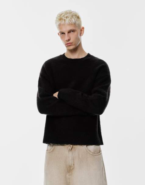 Pull&Bear – Weicher Strickpullover in Schwarz - view 1