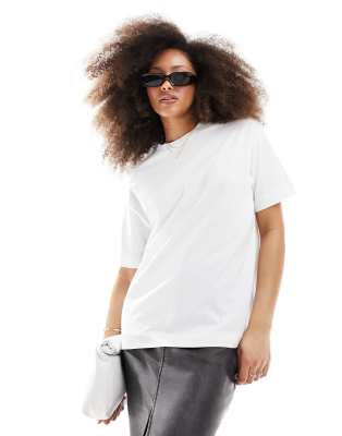 Pull & Bear - Weißes Oversize-T-Shirt