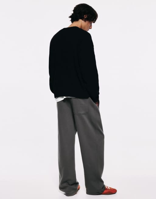 Pull&Bear weite Baggy-Jogginghose in Grau, 2 von 7