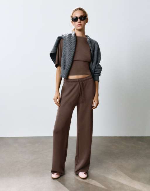 Pull&Bear – Set aus Modal in Braun, 2 von 3