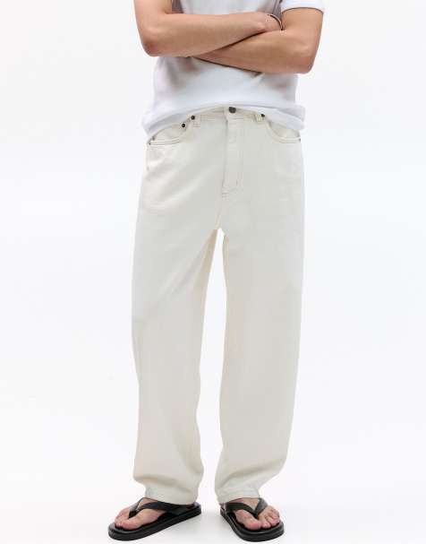 Pull&Bear – Weite Jeans in Beige - view 1