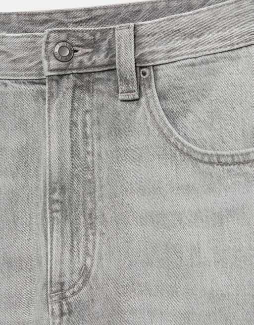 Pull&Bear – Weite Jeans in Dunkelgrau, 6 von 7