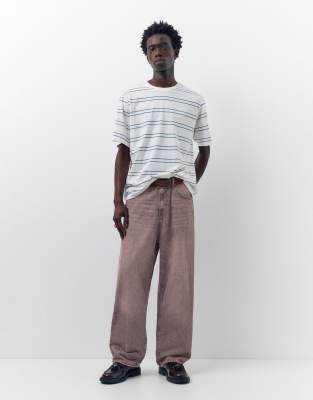 Weite Relaxed-Fit-Jeans in Rosa Rosa 38